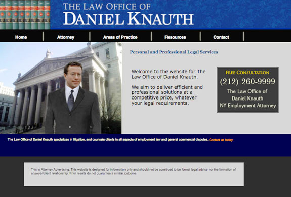 Website Designed for Private Practice Employment Lawyer
