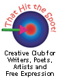 that hit the spot logo for Creative Club for Writers, Poets, Artists and Free Expression
